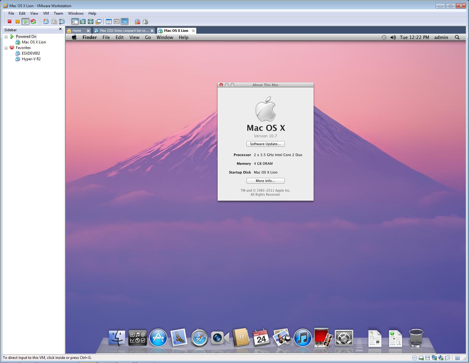 mac os x download for vmware